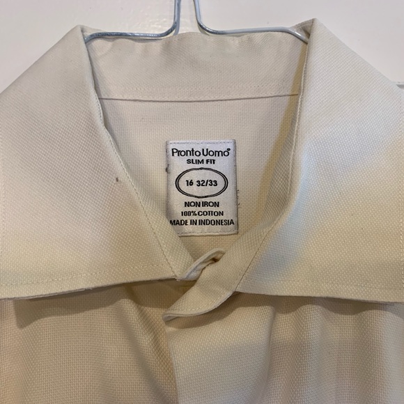 GUC Pronto Uomo Slim Fit Non-Iron Dress Shirt - Picture 3 of 5